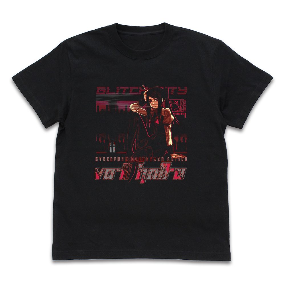 VA-11 HALL-A ジル・スティングレイ Tシャツ ブラック M ("VA-11 HALL-A: Cyberpunk Bartender Action" Jill Stingray T-shirt Black (M Size))
