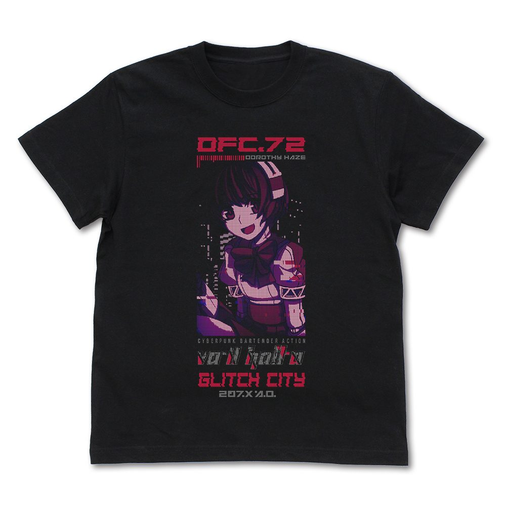 VA-11 HALL-A ドロシー・ヘイズ Tシャツ ブラック XL ("VA-11 HALL-A: Cyberpunk Bartender Action" Dorothy Haze T-shirt Black (XL Size))