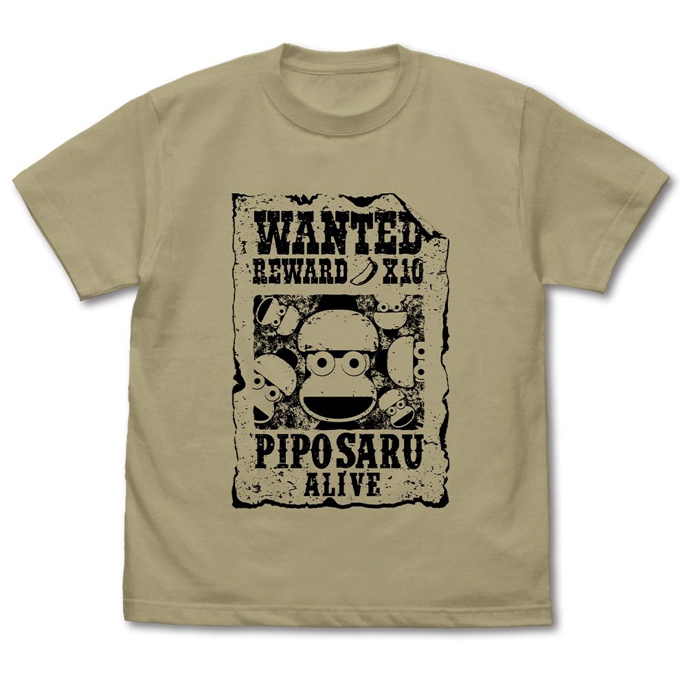 サルゲッチュ ピポサル WANTED Tシャツ サンドカーキ M ("Ape Escape" Piposaru Wanted T-shirt Sand Khaki (M Size))