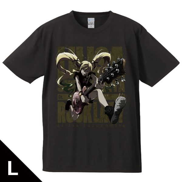 ロックは淑女の嗜みでして Tシャツ 鈴ノ宮りりさ ロックVer. Lサイズ ("Rock Is a Lady's Modesty" T-shirt Suzunomiya Lilisa Rock Ver. (L Size))