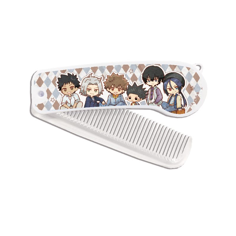 折りたたみコーム 家庭教師ヒットマンREBORN! 02 集合デザインA(レトロアートイラスト) (Folding Comb "Reborn!" 02 Group Design A (Retro Art Illustration))