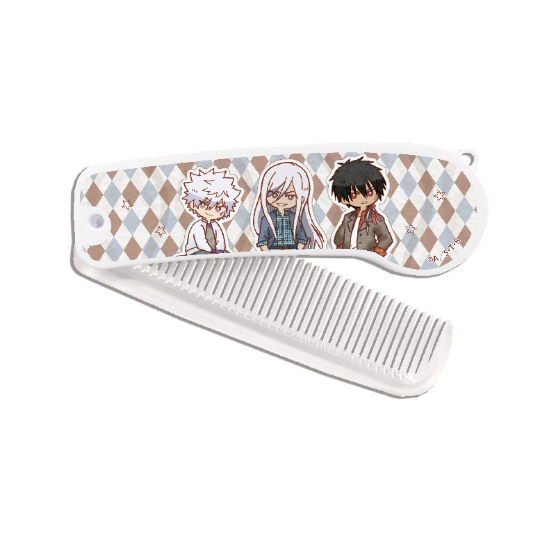折りたたみコーム 家庭教師ヒットマンREBORN! 03 集合デザインB(レトロアートイラスト) (Folding Comb "Reborn!" 03 Group Design B (Retro Art Illustration))