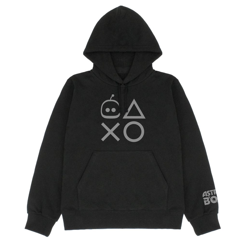 ASTRO BOT アストロ シェイプス プルオーバーパーカー ブラック M ("ASTRO BOT" Astro Shapes Pullover Hoodie Black (M Size))