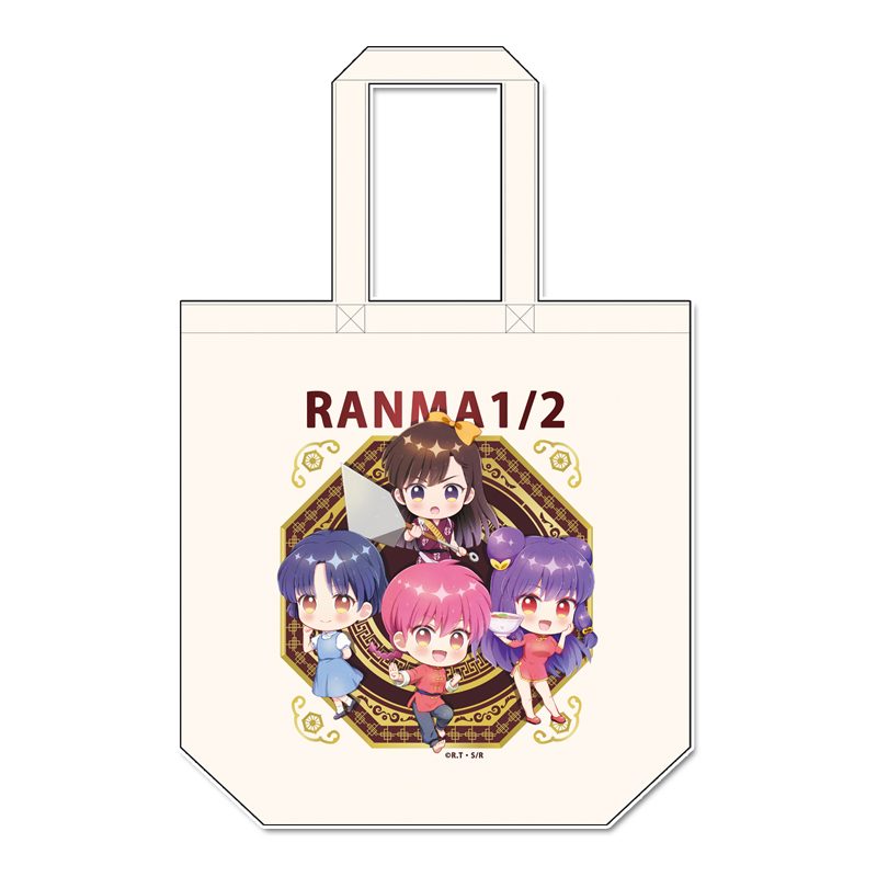 らんま1/2 ぷちちょこキャンバストートバッグ らんま&あかね&シャンプー&右京 ("Ranma 1/2" Puchichoko Canvas Tote Bag Ranma (Female) & Akane & Shampoo & Ukyo)