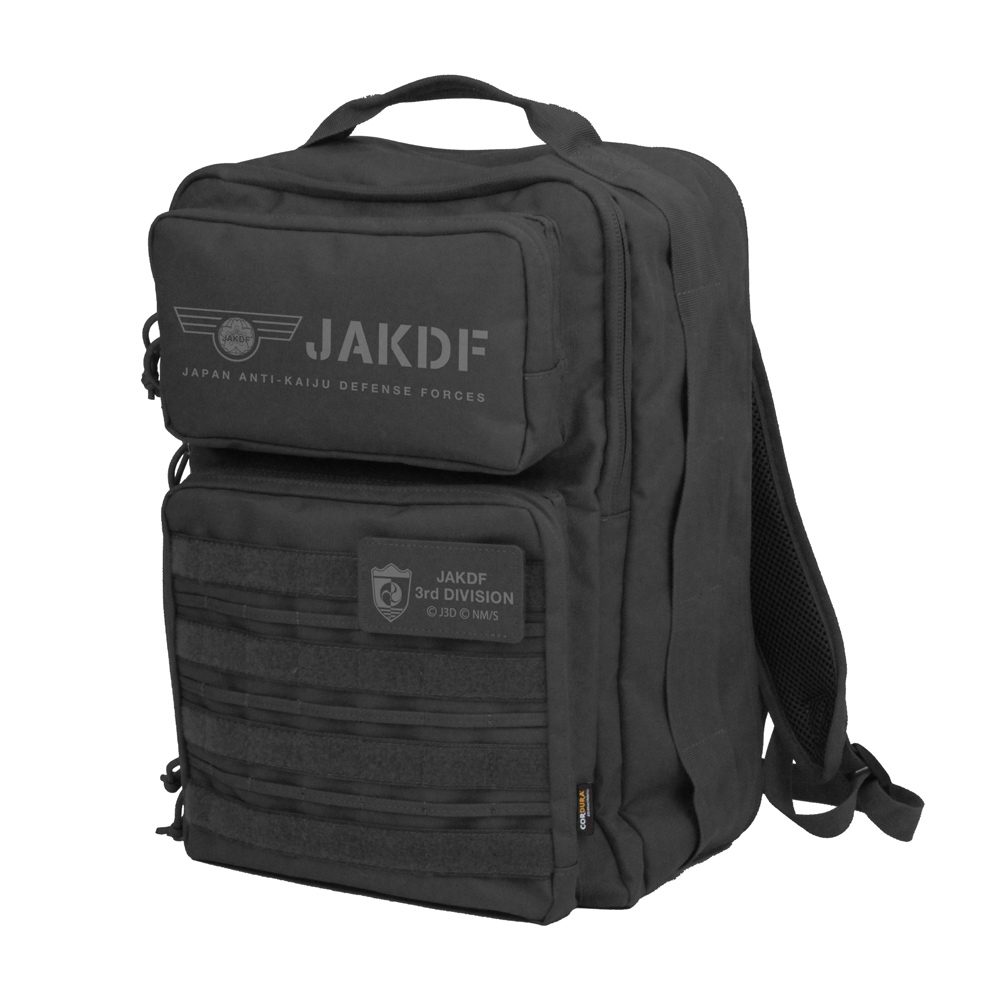 怪獣8号 日本防衛隊 ファンクショナルバックパック ブラック ("Kaiju No. 8" Japan Anti-Kaiju Defense Force Functional Backpack Black)