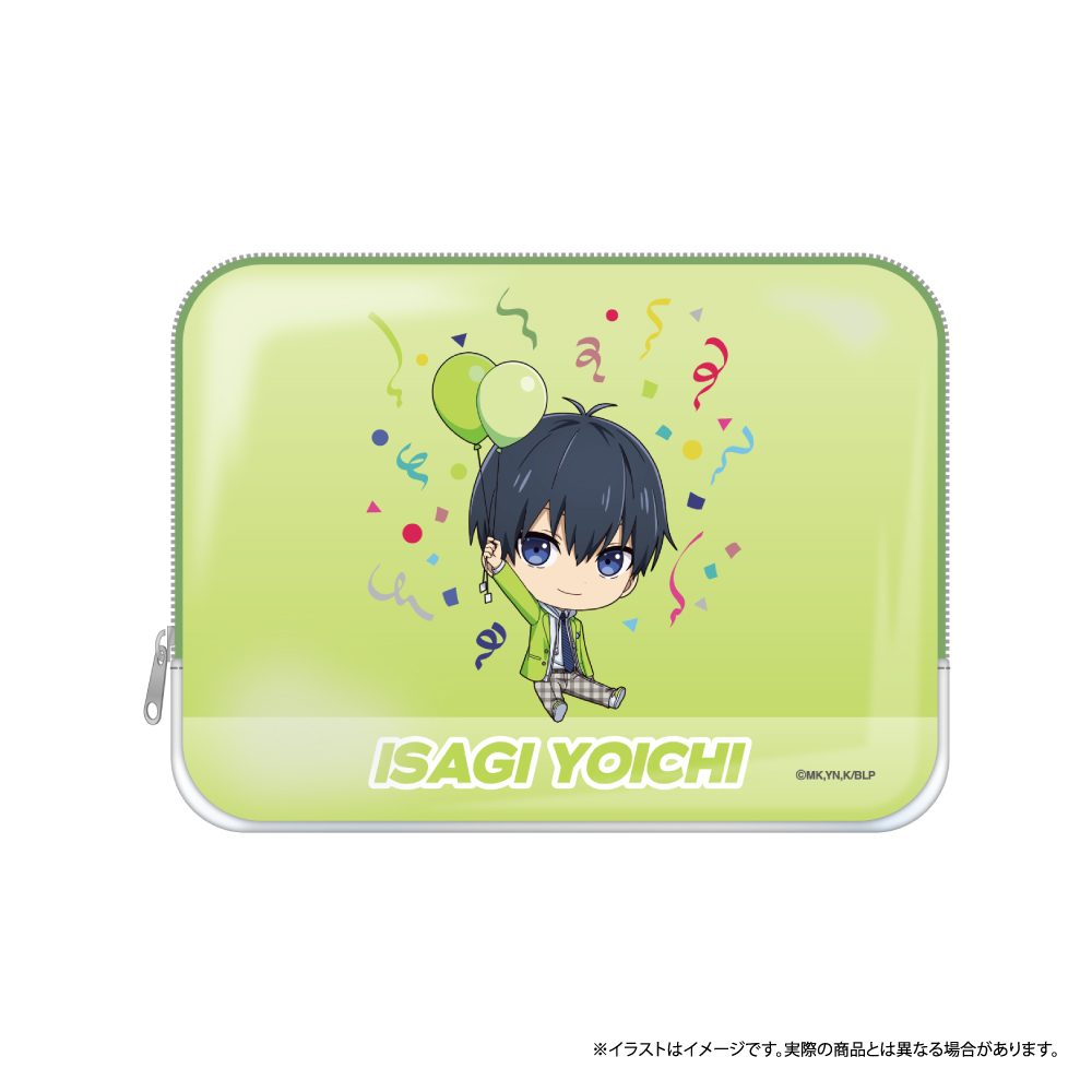 ブルーロック PVCスクエアポーチ 潔世一(ミニキャラ)(風船) ("Blue Lock" PVC Square Pouch Isagi Yoichi (Mini Character) (Balloon))