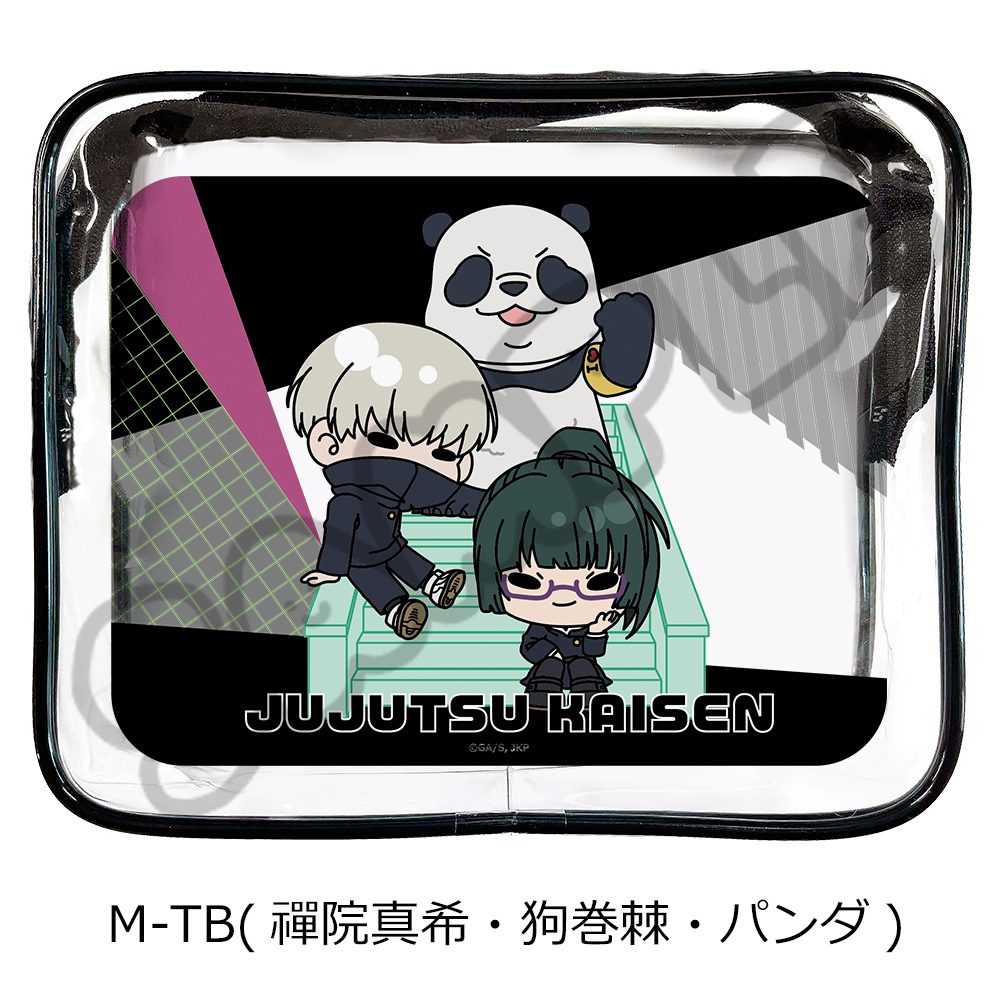 呪術廻戦 2期 第6弾 ビニールポーチ M-TB 禪院真希・狗巻棘・パンダ ("Jujutsu Kaisen" Season 2 Vol. 6 Vinyl Pouch M-TB Zen'in Maki & Inumaki Toge & Panda)