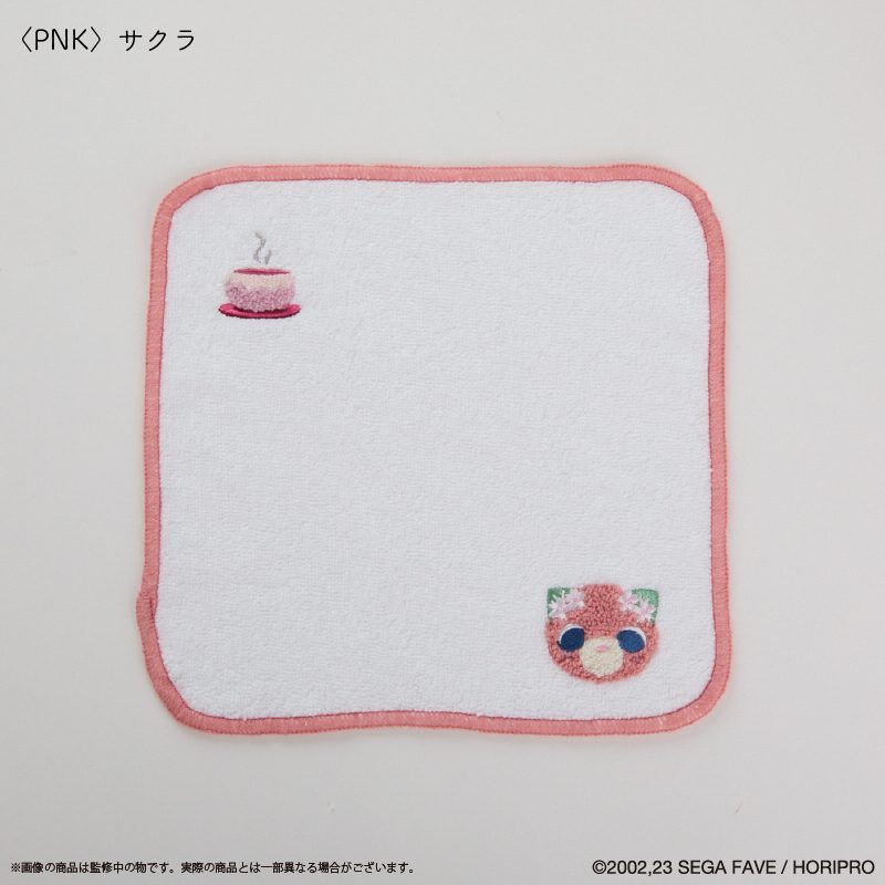 お茶犬 ハンカチ サクラ (Ochaken Handkerchief Sakura)
