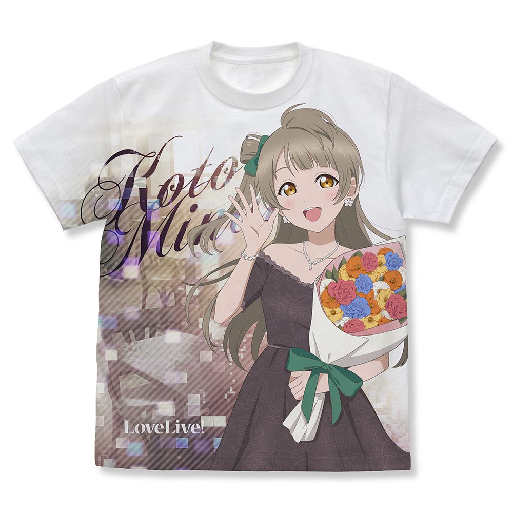 ラブライブ! 描き下ろし 南ことり フルグラフィックTシャツ パーティードレス2025Ver. ホワイト L ("Love Live!" Original Illustration Minami Kotori Full Graphic T-shirt Party Dress 2025 Ver. White (L Size))