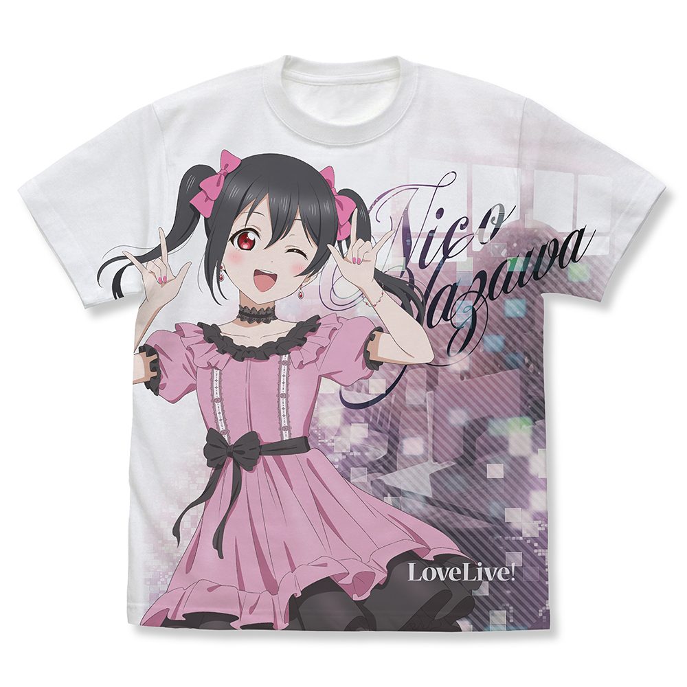 ラブライブ! 描き下ろし 矢澤にこ フルグラフィックTシャツ パーティードレス2025Ver. ホワイト S ("Love Live!" Original Illustration Yazawa Nico Full Graphic T-shirt Party Dress 2025 Ver. White (S Size))