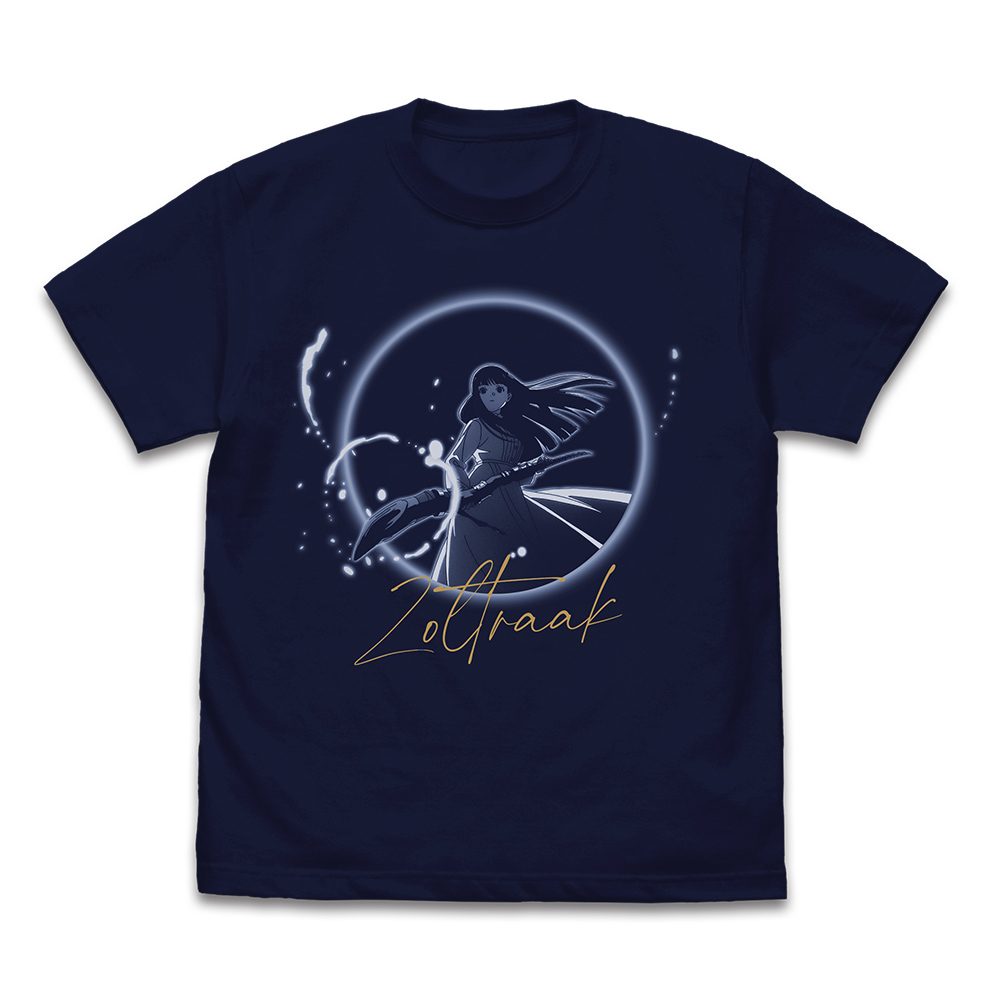 葬送のフリーレン フェルン ゾルトラーク Tシャツ ネイビー S ("Frieren: Beyond Journey's End" Fern Zoltraak T-shirt Navy (S Size))