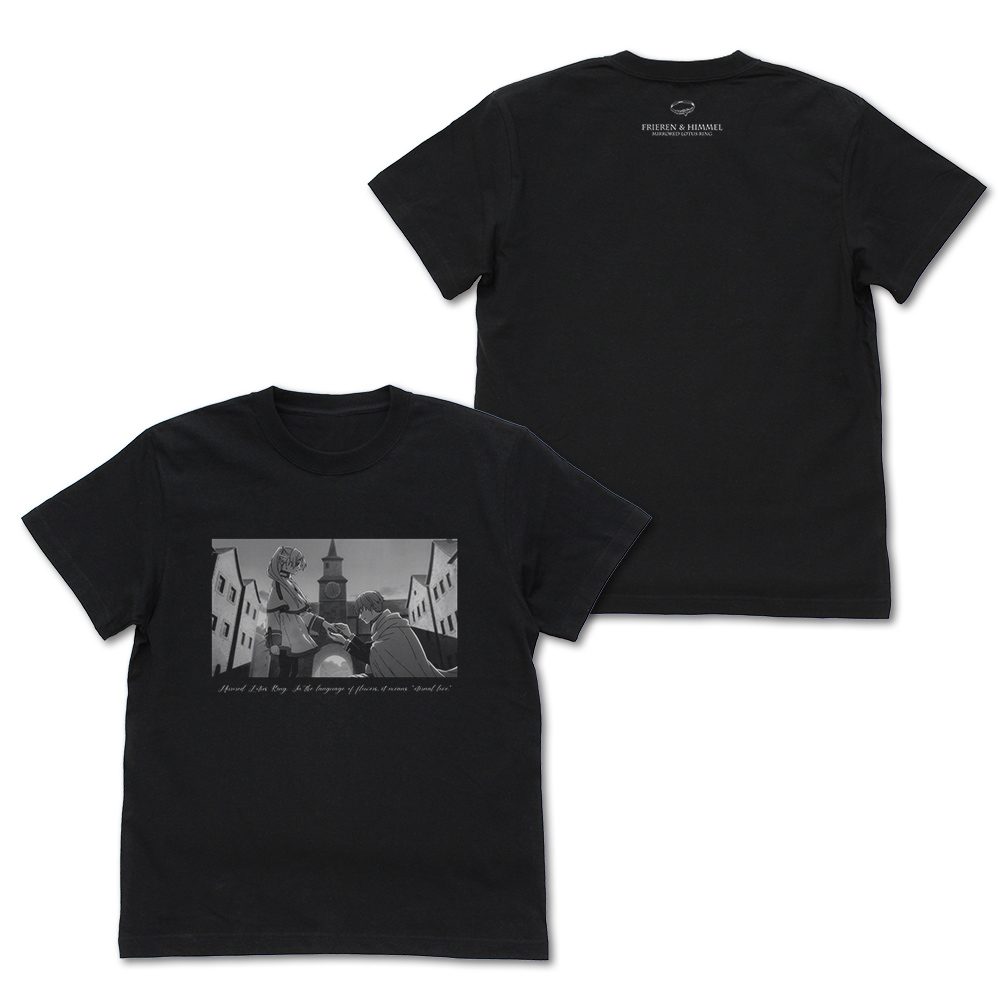 葬送のフリーレン フリーレン&ヒンメル 鏡蓮華の指輪Tシャツ ブラック XL ("Frieren: Beyond Journey's End" Frieren & Himmel Mirrored Lotus Ring T-shirt Black (XL Size))