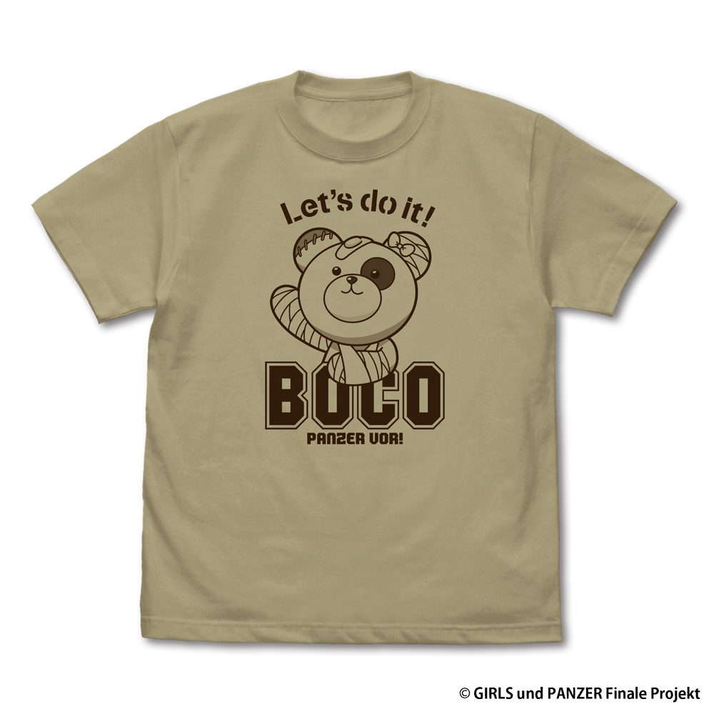 ガールズ&パンツァー 最終章 ボコ Tシャツ サンドカーキ L ("GIRLS und PANZER das Finale" Boco T-shirt Sand Khaki (L Size))