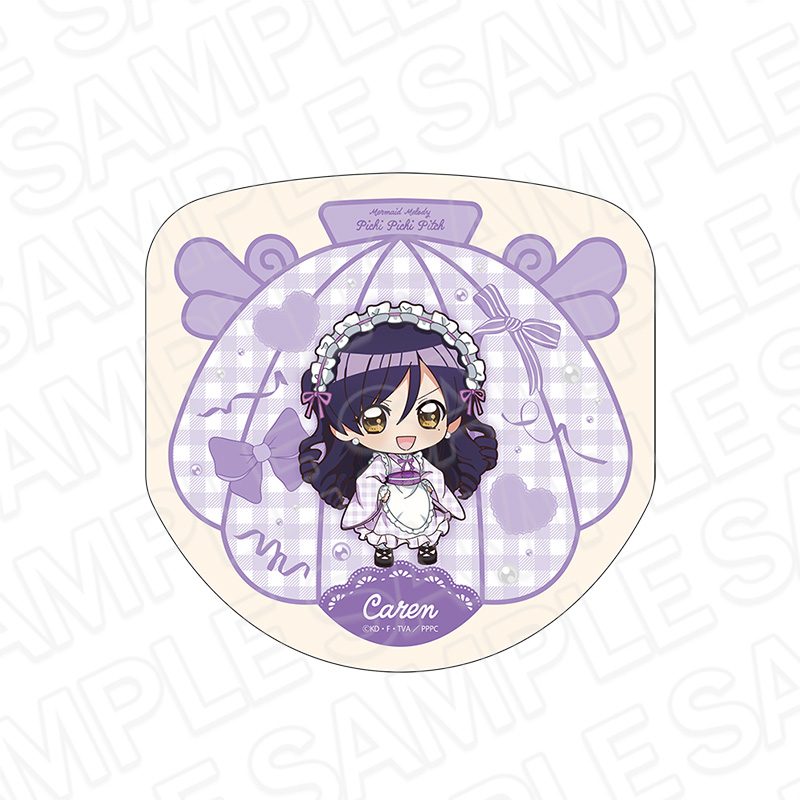マーメイドメロディー ぴちぴちピッチ ダイカットミニタオル かれん 和装メイド デフォルメVer. ("Mermaid Melody Pichi Pichi Pitch" Die-cut Mini Towel Caren Japanese Style Maid Deformed Ver.)