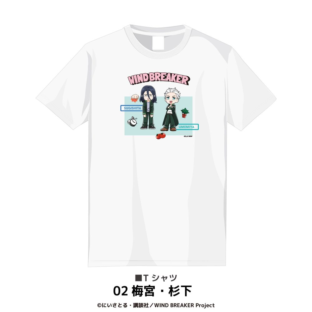 WIND BREAKER Tシャツ M 02 梅宮・杉下 ("Wind Breaker" T-shirt (M Size) 02 Umemiya & Sugishita)