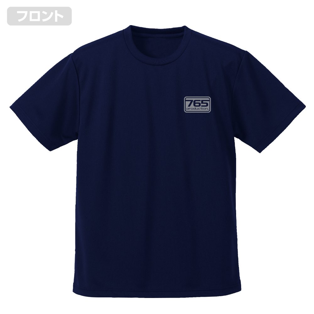 アイドルマスター 765プロ ロゴ ドライTシャツ ネイビー L ("The Idolmaster" 765 Production Logo Dry T-shirt Navy (L Size))