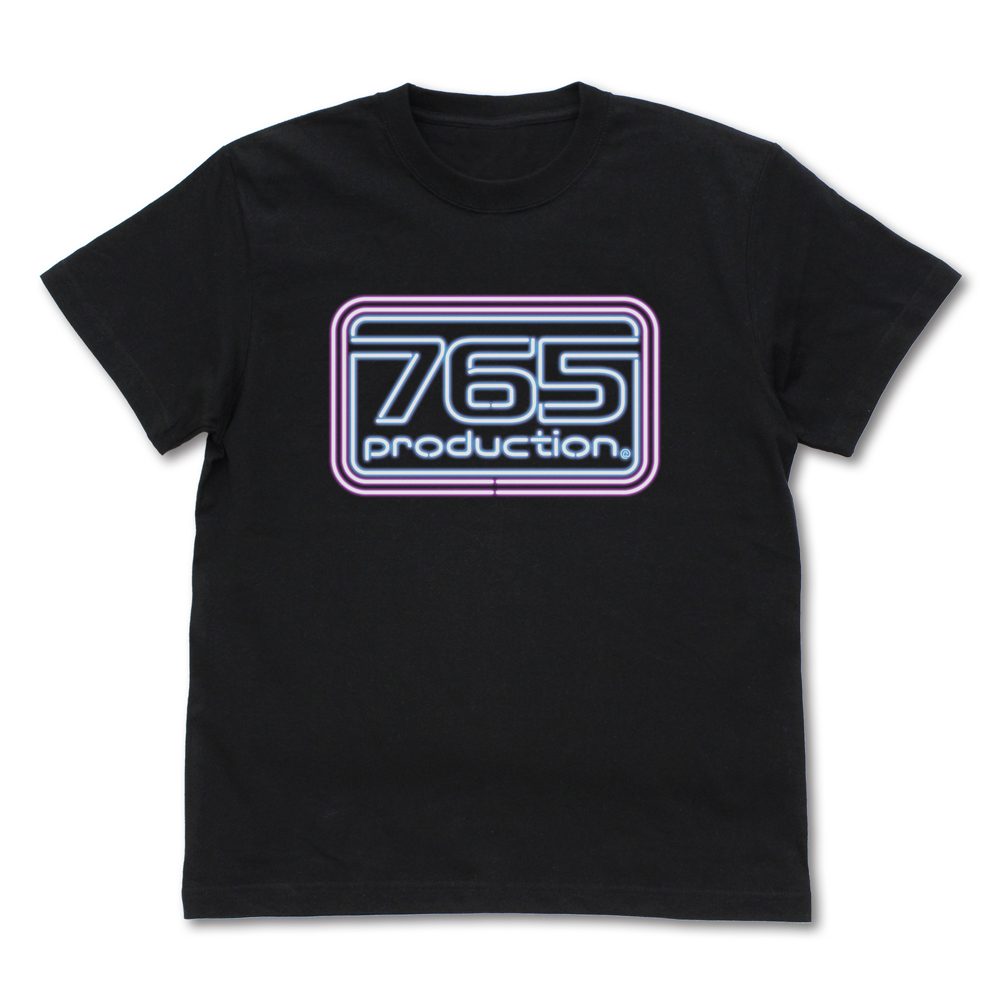 アイドルマスター 765プロ ロゴ ネオンサイン Tシャツ ブラック XL ("The Idolmaster" 765 Production Logo Neon Sign T-shirt Black (XL Size))