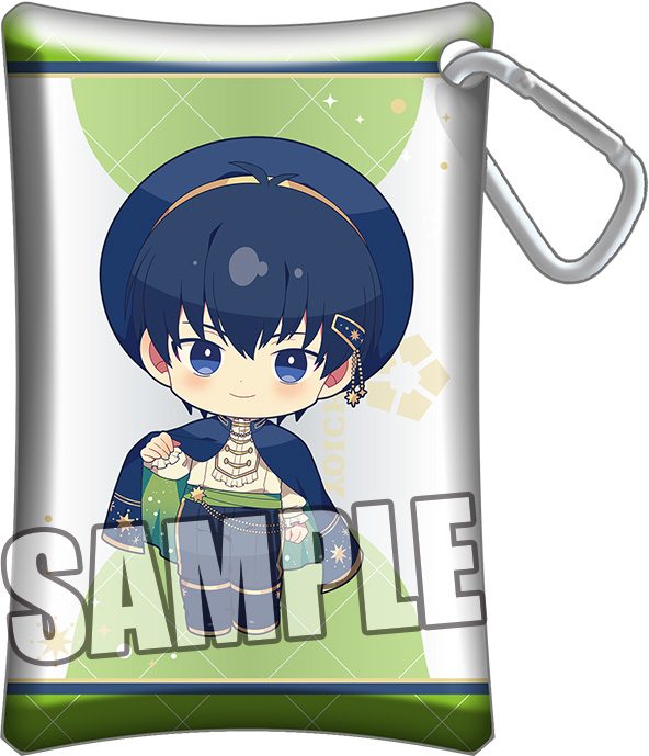 ブルーロック カラビナ付きクリアケース 潔世一 ホロスコープVer. ("Blue Lock" Clear Case with Carabiner Isagi Yoichi Horoscope Ver.)