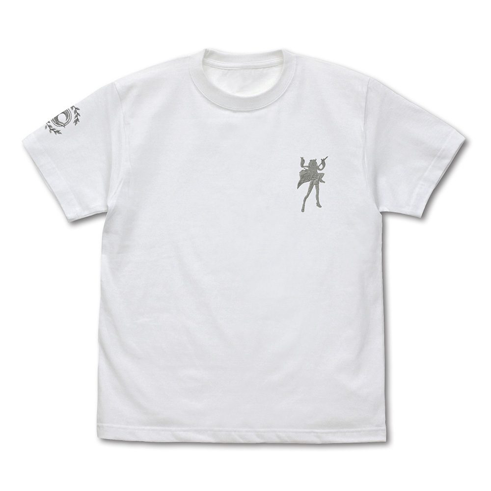 Fate/Grand Order セイバー/沖田総司 ワンポイント刺繍Tシャツ ホワイト M ("Fate/Grand Order" Saber / Okita Souji One Point Embroidery T-shirt White (M Size))