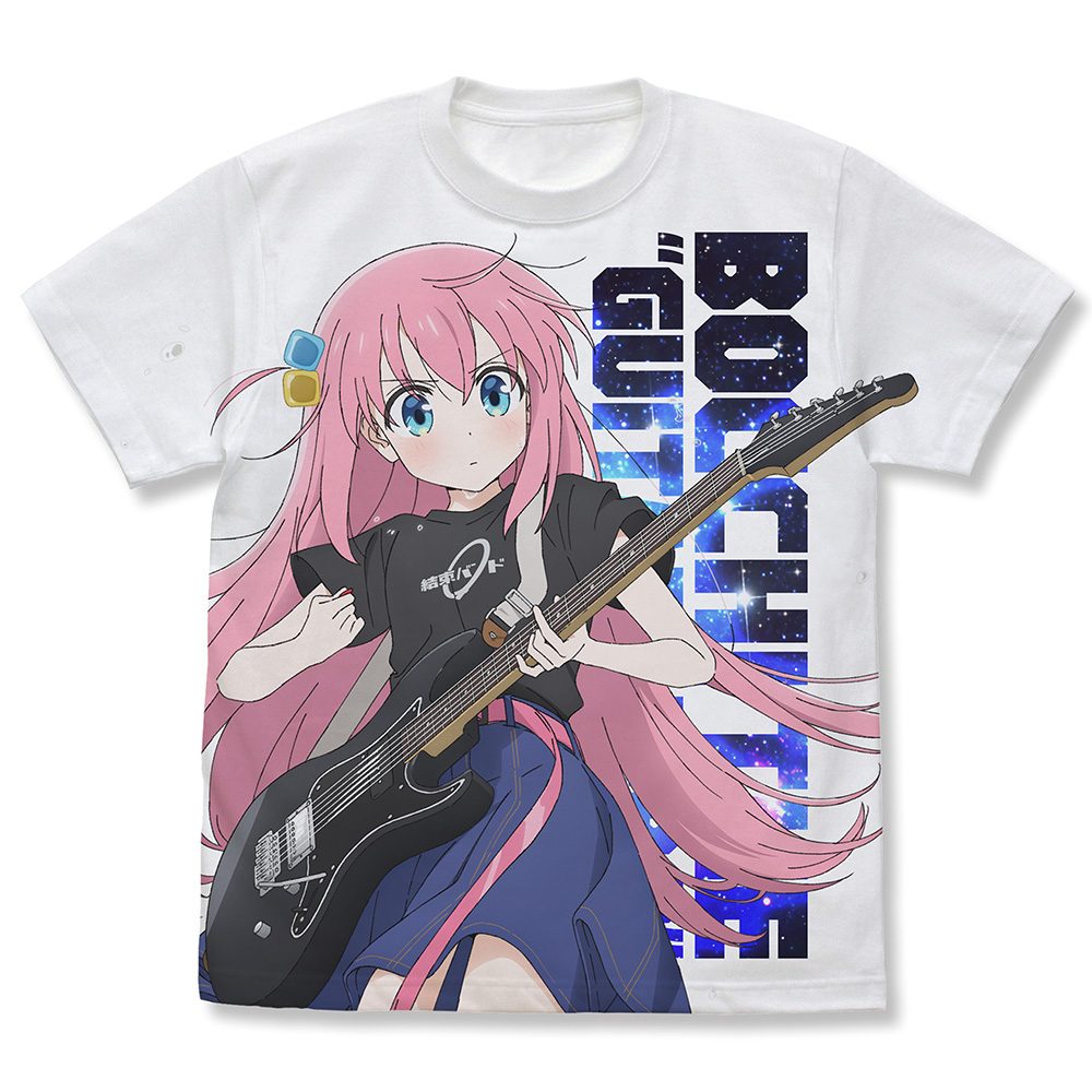 ぼっち・ざ・ろっく! 後藤ひとり フルグラフィックTシャツ Playing the guitar Ver. ホワイト L ("Bocchi the Rock!" Gotoh Hitori Full Graphic T-shirt Playing The Guitar Ver. White (L Size))