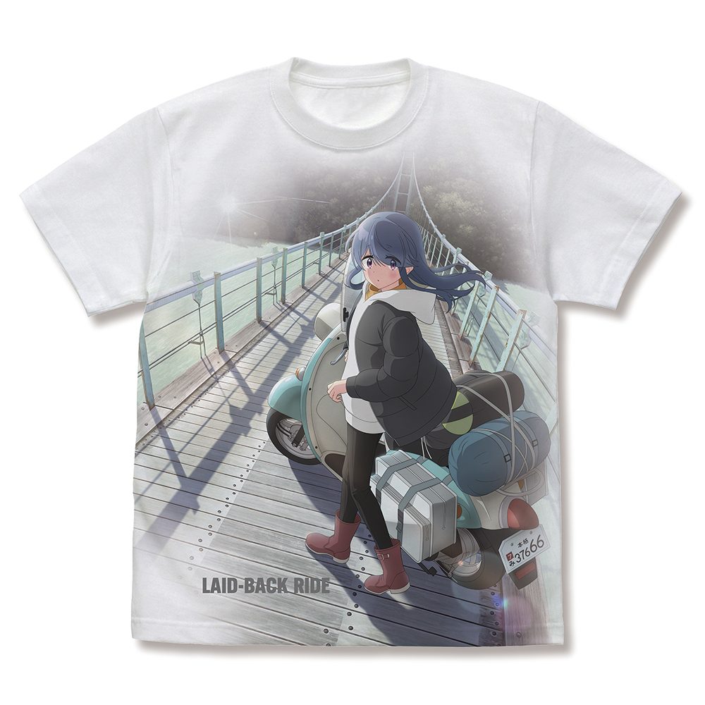 ゆるキャン△ SEASON3 バイク志摩リン フルグラフィックTシャツ ホワイト XL ("Yurucamp Season 3" Bike Shima Rin Full Graphic T-shirt White (XL Size))
