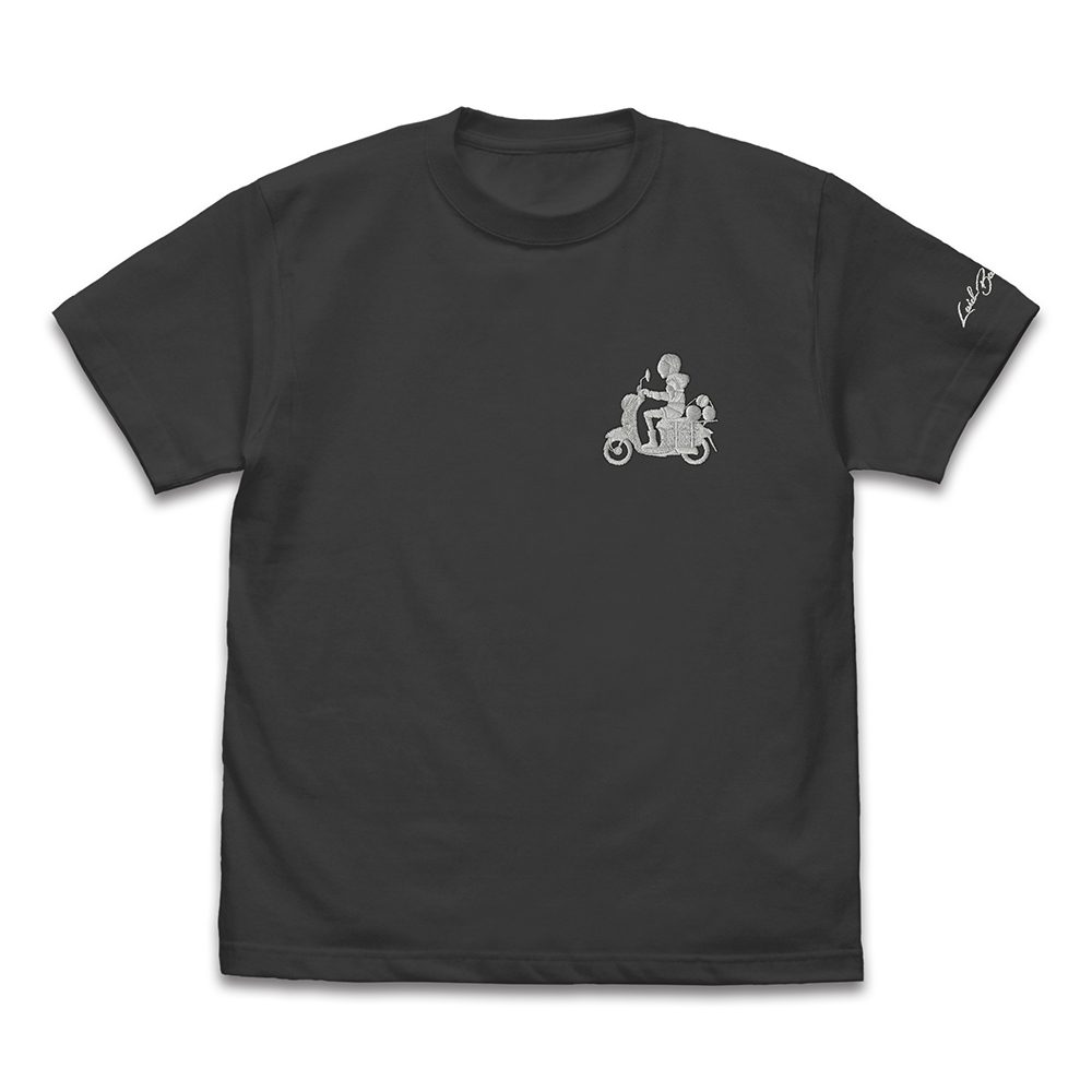 ゆるキャン△ SEASON3 バイク志摩リン ワンポイント刺繍Tシャツ スミ S ("Yurucamp Season 3" Bike Shima Rin One Point Embroidery T-shirt Sumi (S Size))