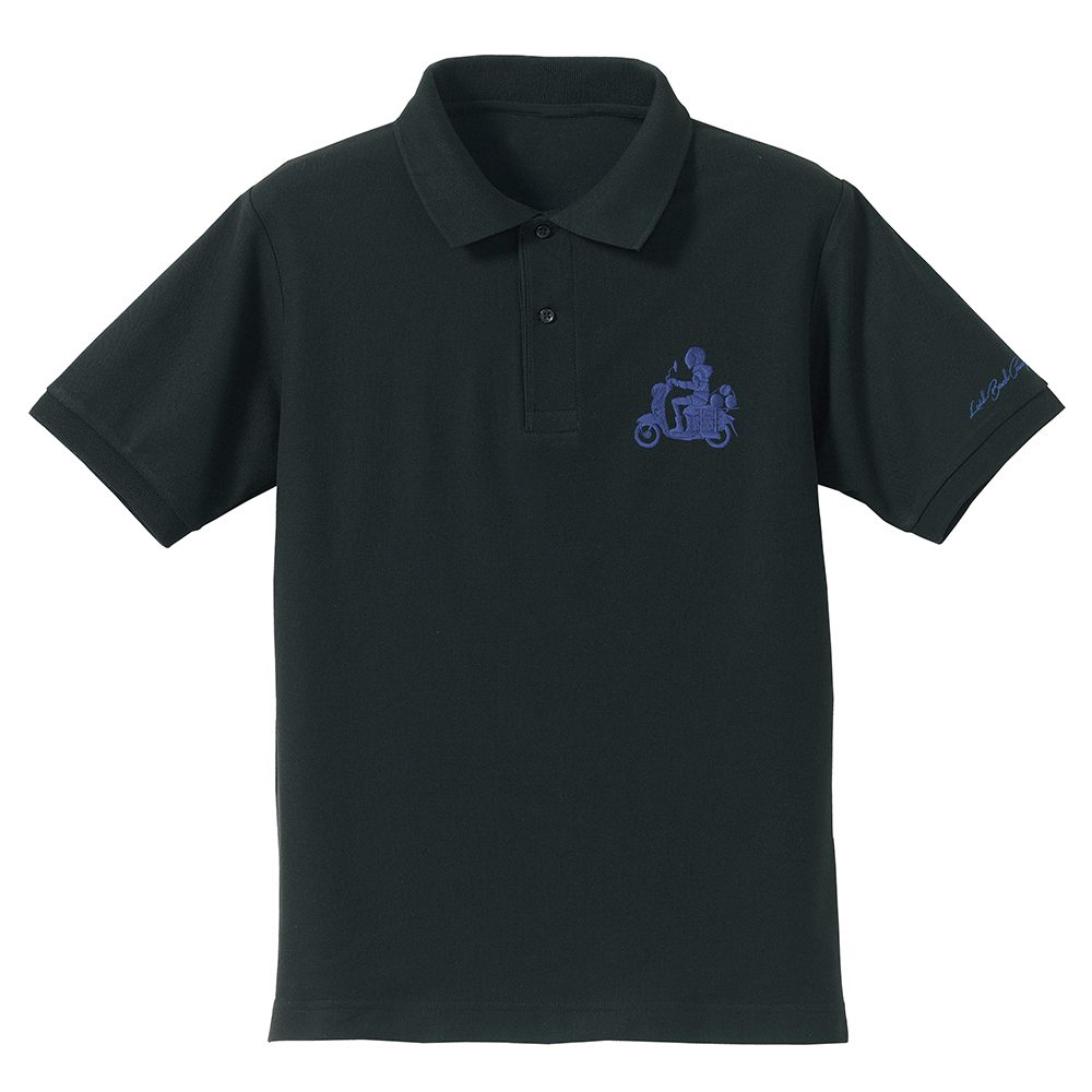 ゆるキャン△ SEASON3 バイク志摩リン ワンポイント刺繍ポロシャツ ブラック M ("Yurucamp Season 3" Bike Shima Rin One Point Embroidery Polo Shirt Black (M Size))