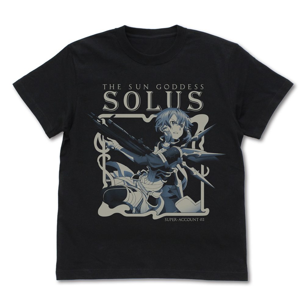 ソードアート・オンライン UW 太陽神ソルス シノン Tシャツ ブラック S ("Sword Art Online" UW Sun Goddess Solus Sinon T-shirt Black (S Size))