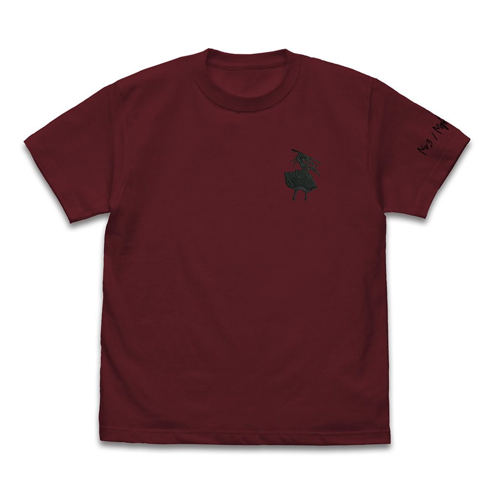 デート・ア・ライブV 時崎狂三 ワンポイント刺繍Tシャツ バーガンディ M ("Date A Live V" Tokisaki Kurumi One Point Embroidery T-shirt Burgundy (M Size))