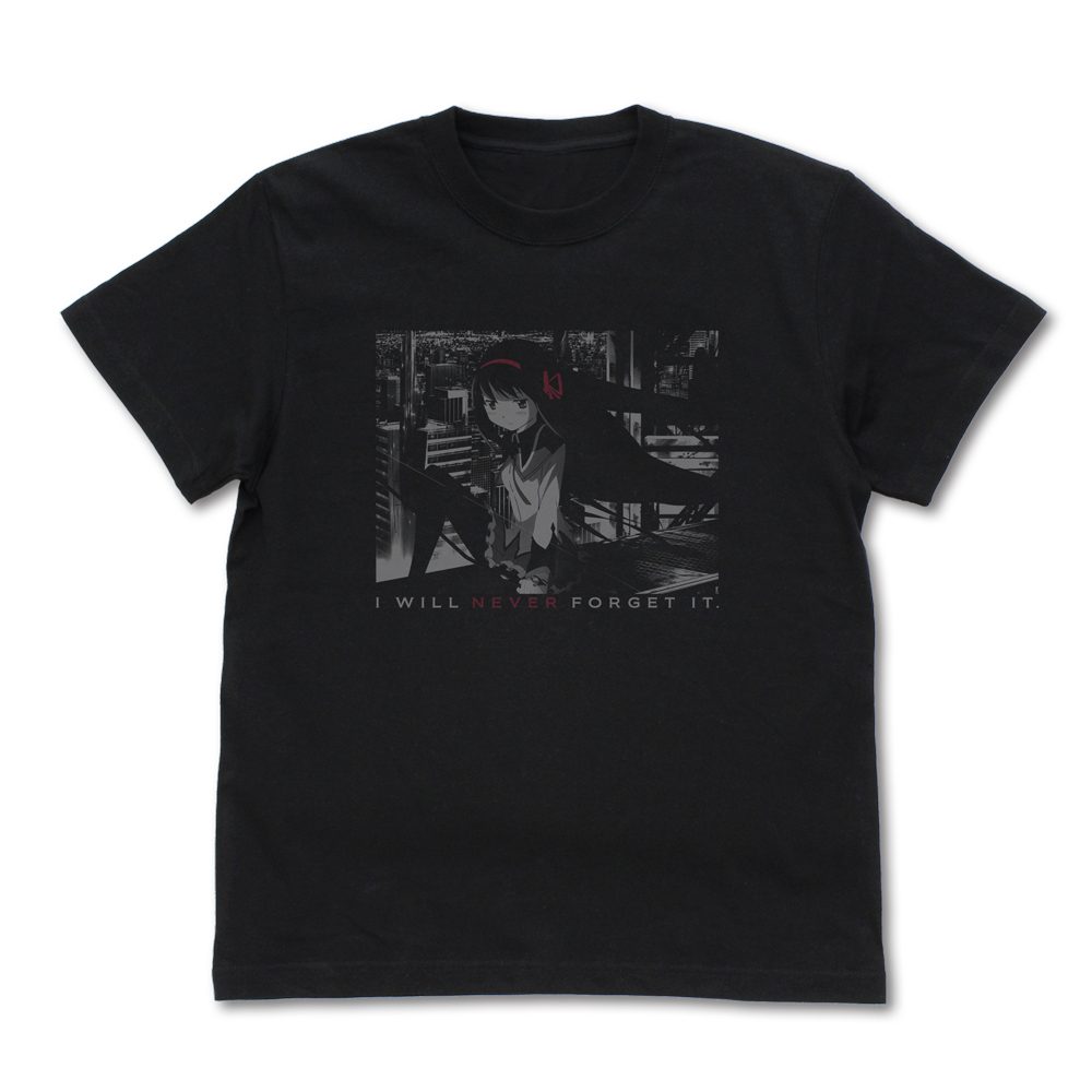 劇場版 魔法少女まどか☆マギカ 新編 叛逆の物語 暁美ほむらフォト Tシャツ ブラック L ("Puella Magi Madoka Magica the Movie New Feature: Rebellion" Akemi Homura Photo T-shirt Black (L Size))