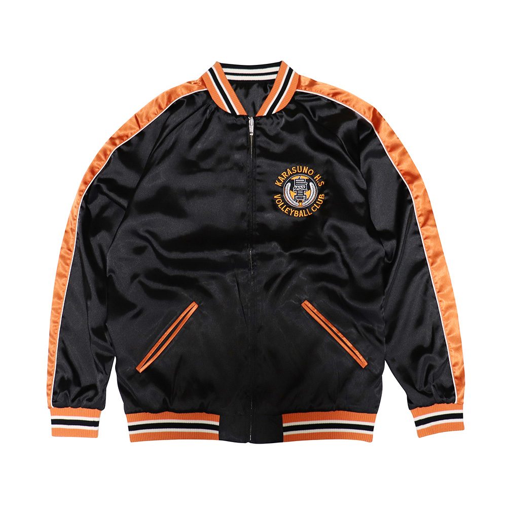 ハイキュー!! スカジャン 烏野高校 M ("Haikyu!!" Souvenir Jacket Karasuno High School (M Size))