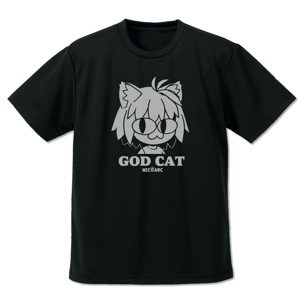 月姫 -A piece of blue glass moon- GOD CAT ネコアルク ドライTシャツ ブラック S ("TSUKIHIME -A Piece of Blue Glass Moon-" GOD CAT Neco Arc Dry T-shirt Black (S Size))