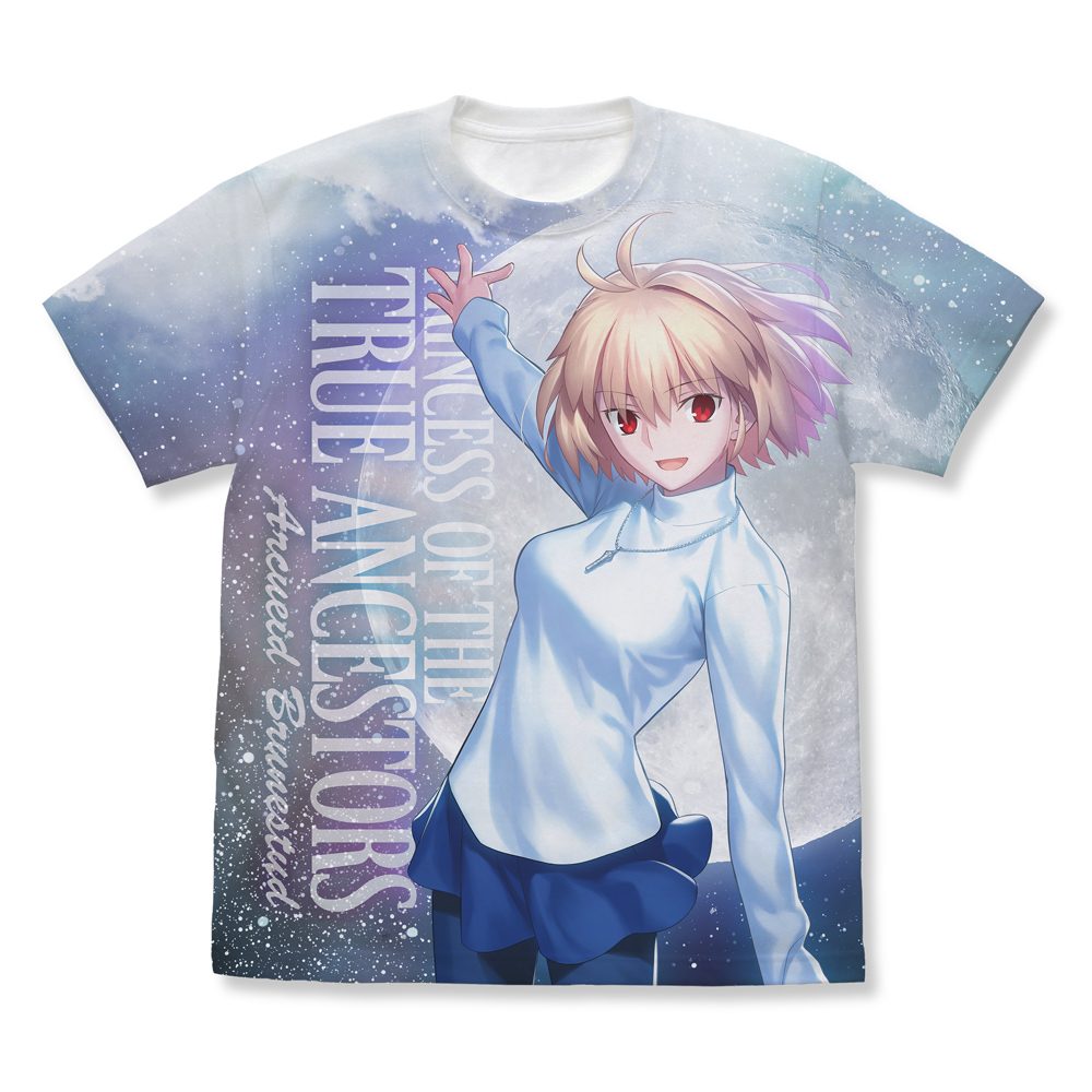 月姫 -A piece of blue glass moon- アルクェイド・ブリュンスタッド フルグラフィックTシャツ ホワイト S ("TSUKIHIME -A Piece of Blue Glass Moon-" Arcueid Brunestud Full Graphic T-shirt White (S Size))