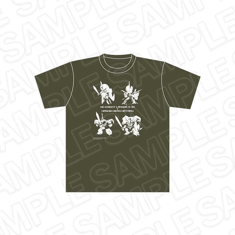 魔神英雄伝ワタル×NG騎士ラムネ&40 Tシャツ アーミーグリーン L ("Mashin Hero Wataru" x "NG Knight Lamune & 40" T-shirt Army Green (L Size))