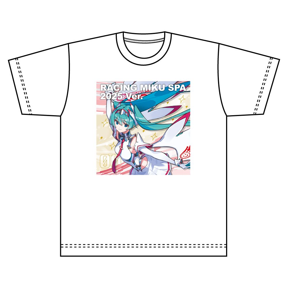 初音ミク レーシングVer.SPA 2025応援Ver. Tシャツ Mサイズ (Hatsune Miku Racing Ver. SPA 2025 Cheering Ver. T-shirt (M Size))