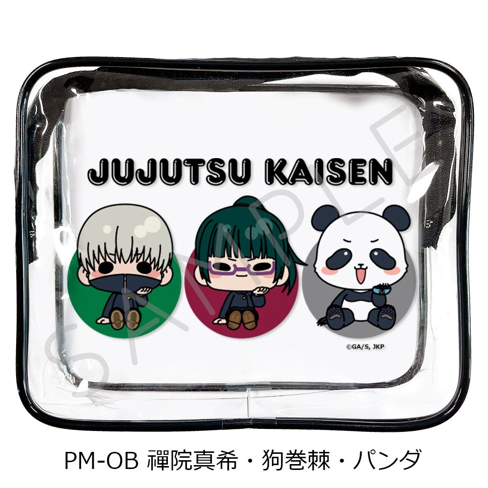 呪術廻戦 2期 第5弾 ビニールポーチ PM-OB 禪院真希・狗巻棘・パンダ ("Jujutsu Kaisen" Season 2 Vol. 5 Vinyl Pouch PM-OB Zen'in Maki & Inumaki Toge & Panda)