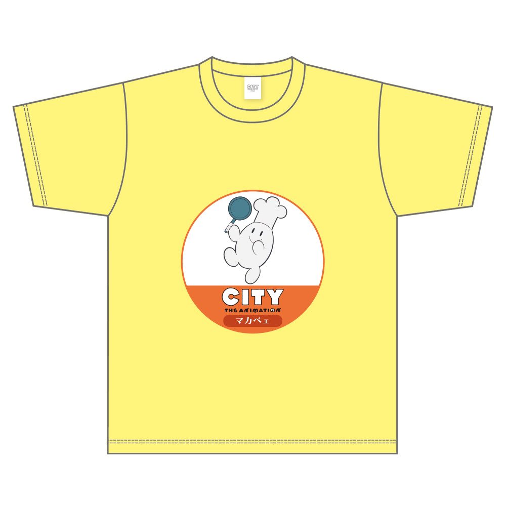 CITY THE ANIMATION TシャツB イエロー Mサイズ ("CITY THE ANIMATION" T-shirt B Yellow (M Size))
