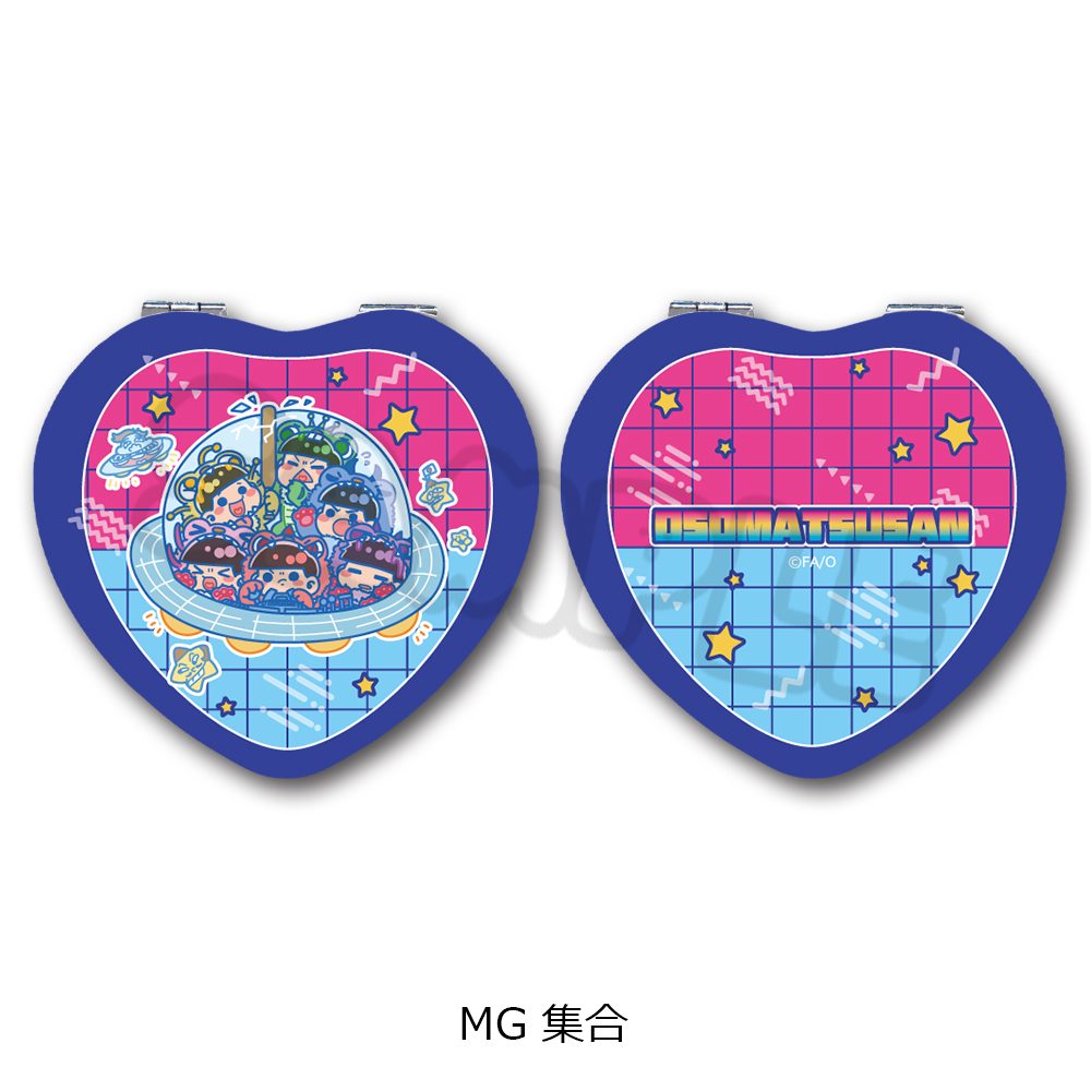 おそ松さん 第2弾 コンパクトミラー(ハート) MG 集合 ("Osomatsu-san" Vol. 2 Compact Mirror (Heart) MG Group)