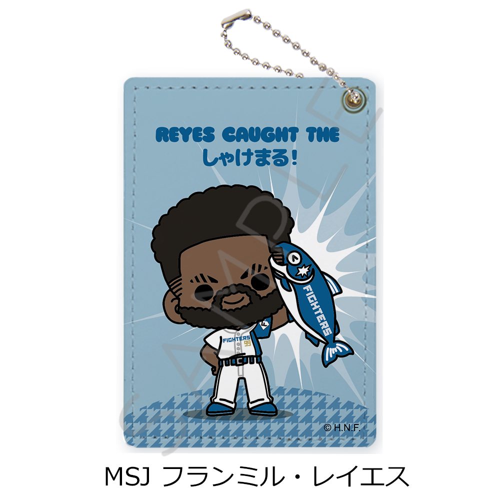 北海道日本ハムファイターズ パスケース (しゃけまるつかまえた!) mochocho-SJ フランミル・レイエス (HOKKAIDO NIPPONHAM FIGHTERS Pass Case (Shakemaru Tsukamaeta!) mochocho-SJ Franmil Reyes)