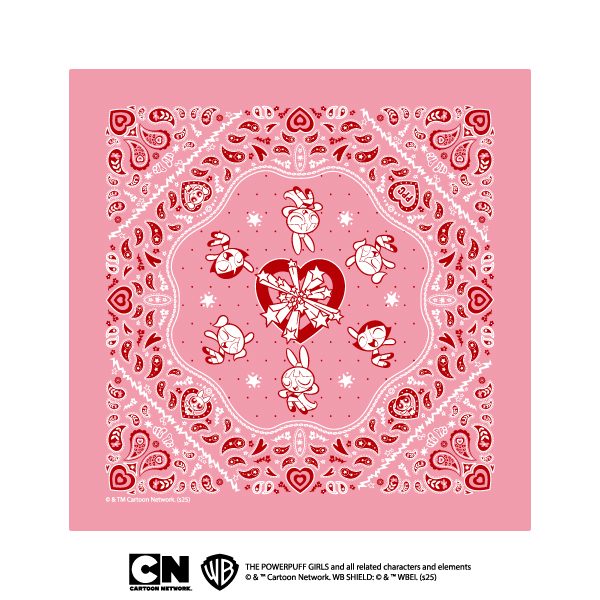 パワーパフガールズ バンダナハンカチ 1 ペイズリー ("The Powerpuff Girls" Bandana Handkerchief 1 Paisley)