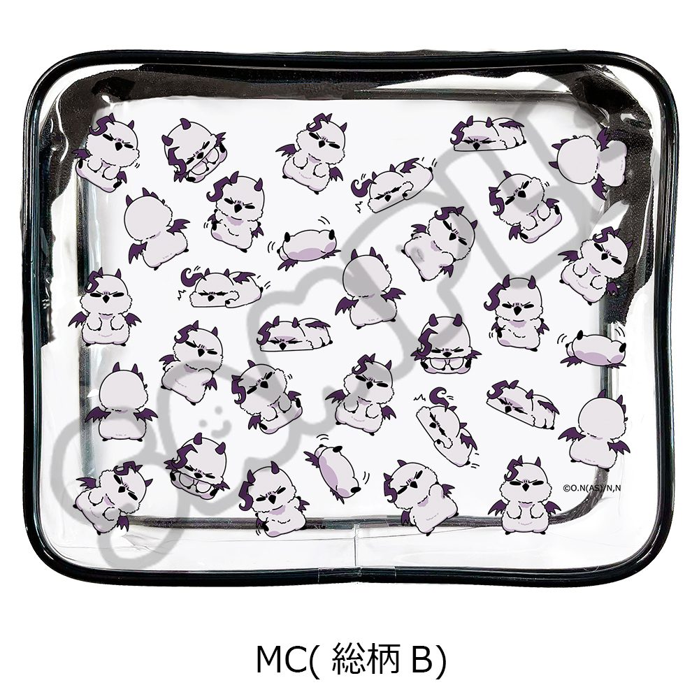 魔入りました!入間くん クリアポーチ MC 総柄B ("Welcome to Demon School! Iruma-kun" Clear Pouch MC Pattern B)
