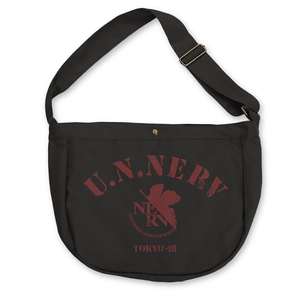 EVANGELION NERV ニュースペーパーバッグ ブラック ("Evangelion" NERV Newspaper Bag Black)