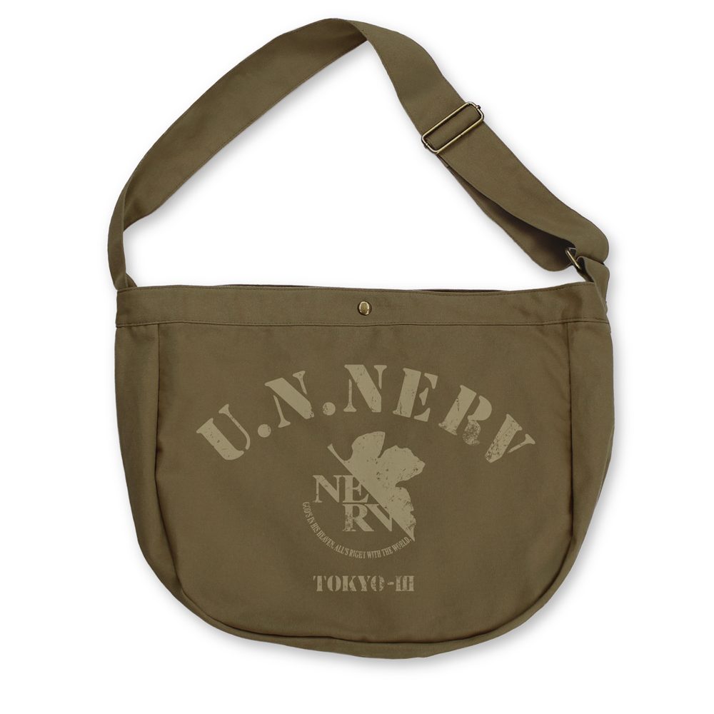 EVANGELION NERV ニュースペーパーバッグ モス ("Evangelion" NERV Newspaper Bag Moss)