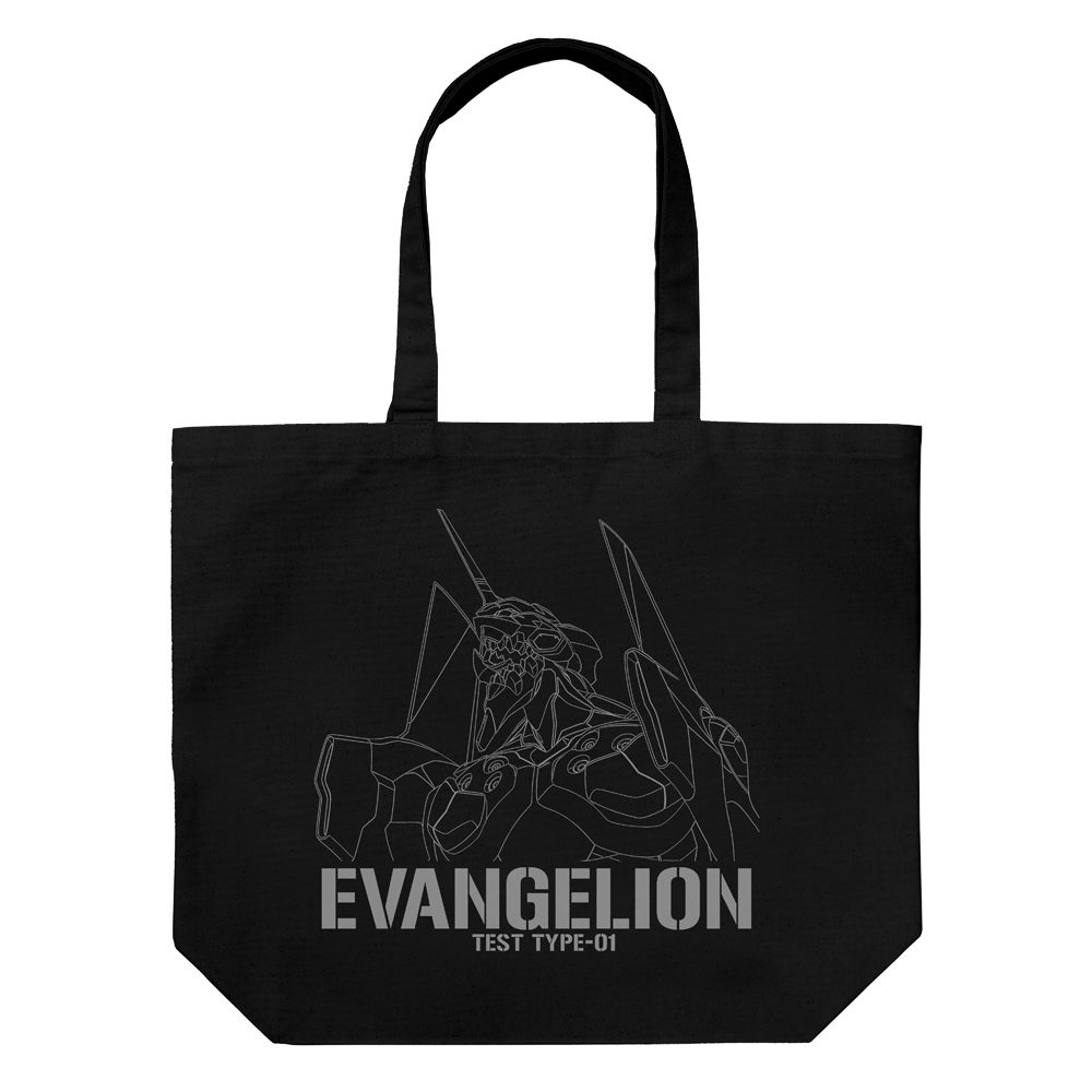 EVANGELION 初号機 ラージトート 暴走Ver. ブラック ("Evangelion" EVA-01 Large Tote Bag Berserk Ver. Black)