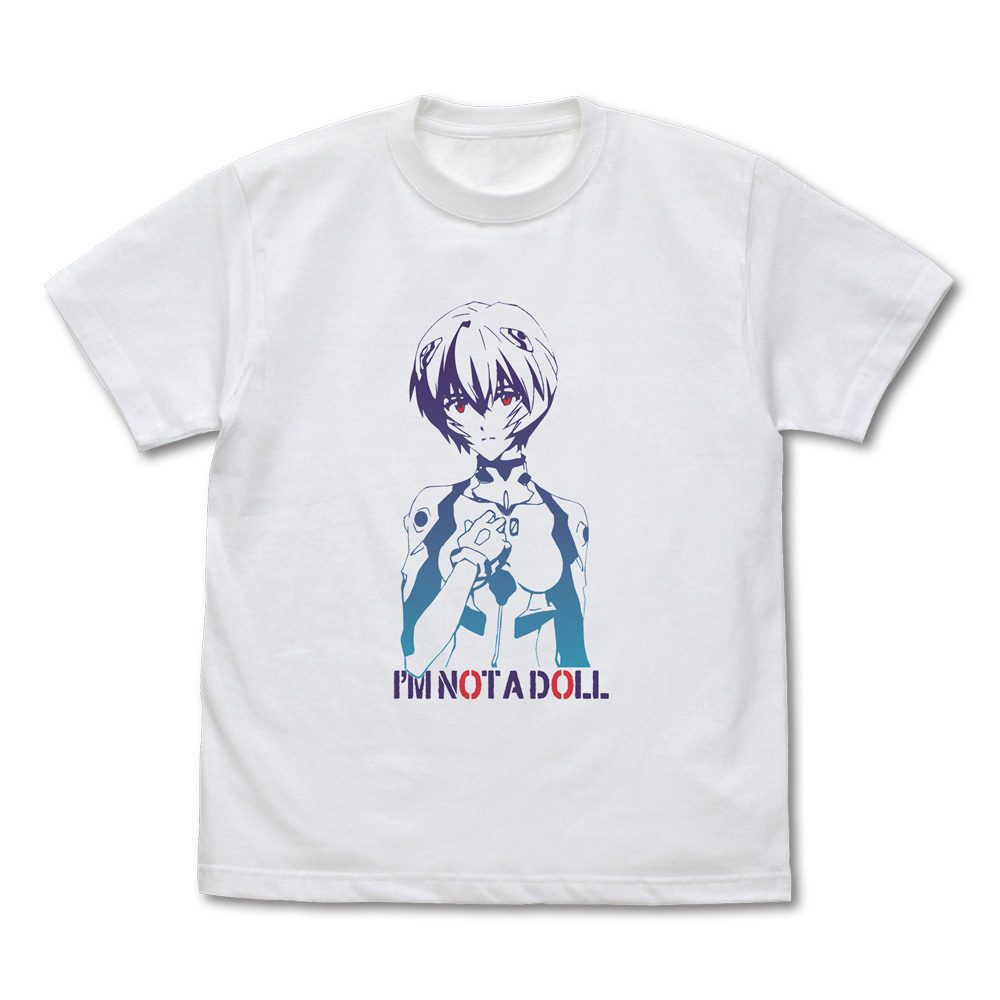 EVANGELION 綾波レイ グラデーション Tシャツ ホワイト XL ("Evangelion" Ayanami Rei Gradation T-shirt White (XL Size))