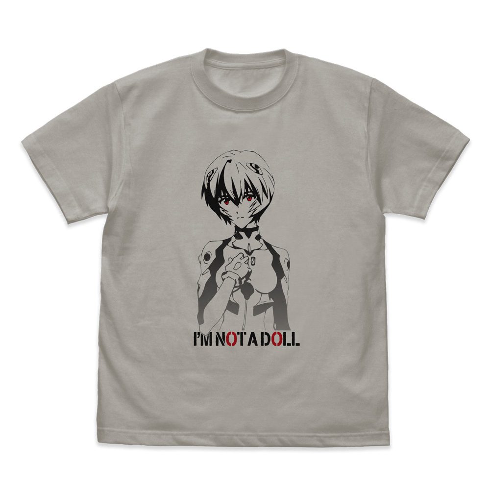 EVANGELION 綾波レイ グラデーション Tシャツ ライトグレー M ("Evangelion" Ayanami Rei Gradation T-shirt Light Gray (M Size))