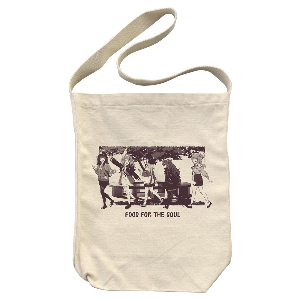 日々は過ぎれど飯うまし 日々は過ぎれど飯うまし ショルダートート ナチュラル ("Food for the Soul" Food for the Soul Shoulder Tote Bag Natural)