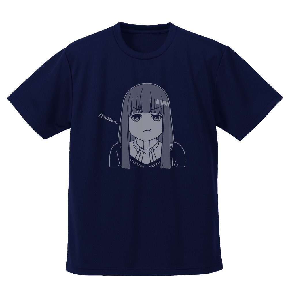 葬送のフリーレン フェルン フェイス ドライTシャツ ネイビー M ("Frieren: Beyond Journey's End" Fern Face Dry T-shirt Navy (M Size))