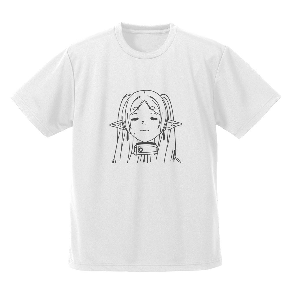 葬送のフリーレン フリーレン フェイス ドライTシャツ ホワイト L ("Frieren: Beyond Journey's End" Frieren Face Dry T-shirt White (L Size))