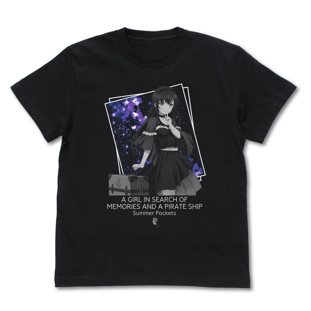 Summer Pockets 久島鴎 Tシャツ ブラック L ("Summer Pockets" Kushima Kamome T-shirt Black (L Size))